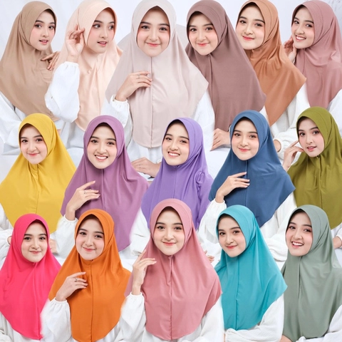 KAHASIL - Hijab Bergo Jilbab Instan Pet Antem Jersey Premium KHS4375